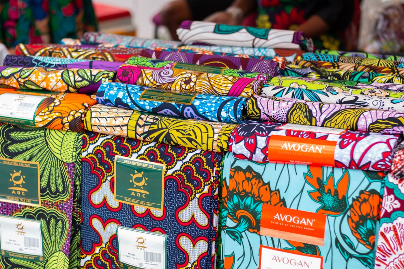 A Nigerian seller packing an order